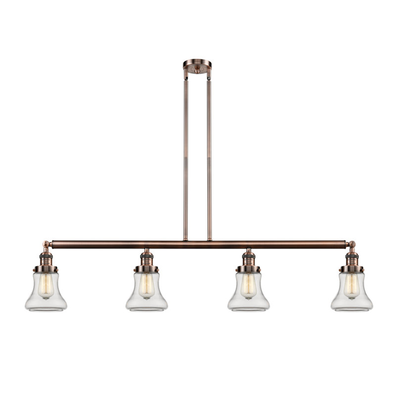 Leibowitz 4 - Light Kitchen Island Pendant, Clear, Polished Chrome