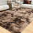 Shag Area Rugs for Living Room, 9x12 ft Soft Fluffy Rugs for Bedroom, Nursery, Kids Room Home Decor, Tie-Dyed Brown-1104144436