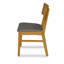 Chaise de salle à manger rembourrée Vienna gris, ensemble de 2, structure en chêne de couleur unie, hauteur de l'assise 18,5 po-496355958-496355944
