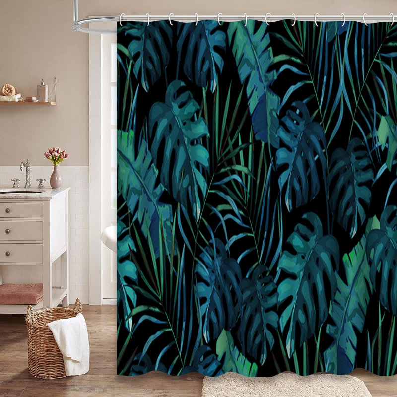 Rideau de douche avec 12 crochets Beach, L 72 po x l 78 po