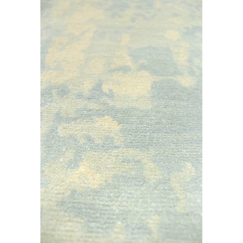 Tapis unique en laine et soie de couleur népalaise rectangulaire 9 pi x 12 pi Népal
