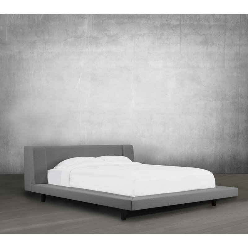 Lit plateforme en tissu d’ameublement Haslingden, Très grand, Anthracite