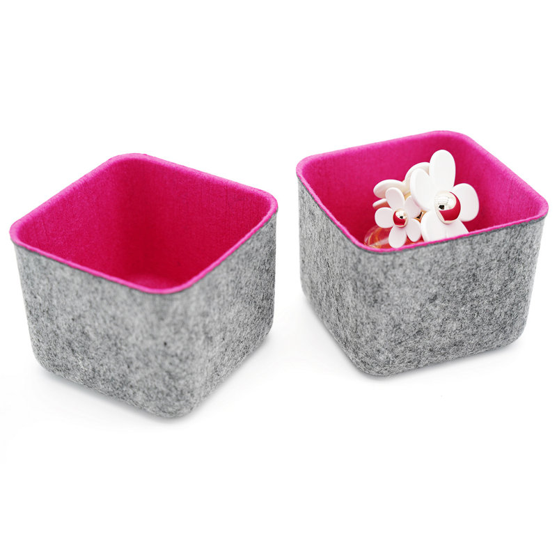 Rangement de bureau Reuben, Rose vif / gris
