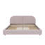 Queen Size Upholstered Bed Frame with Tall Curved Headboard, Sturdy Legs & Wheeled Drawer Storage - Beige-1585928348-1585928344