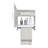 19.7" H x 17.7" W Mirror Medicine Cabinet with Towel Rack White, One door with Two interior Shelves for Bathroom, Kitchen White-1972775298