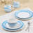 Dockside Blue Jumbo Chowder Bowls - Set of 4, 22 oz, Perfect for Soups, Stews, and Casual Dining - Durable Stoneware with Coastal Charm. Great for serving chowders, bisques, or noodle soups.