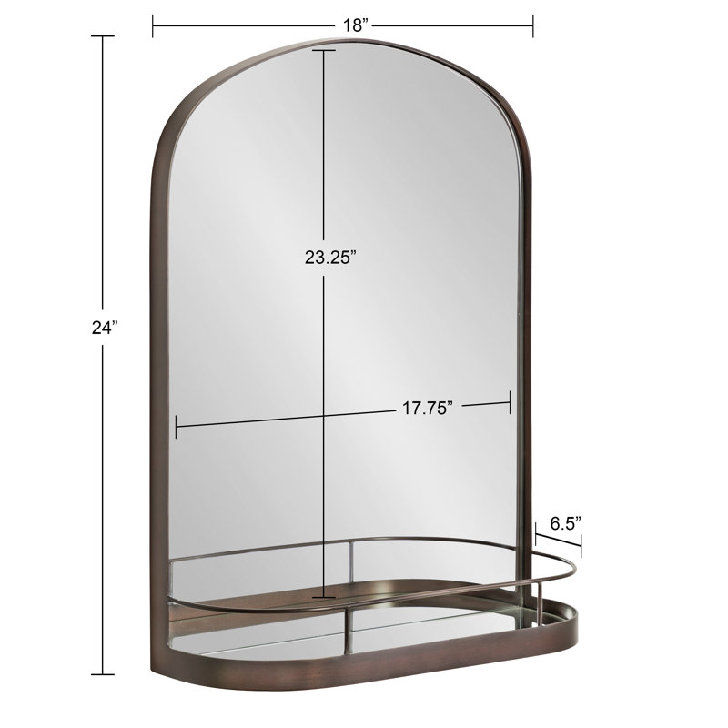 Miroir d'appoint Cemile, Bronze