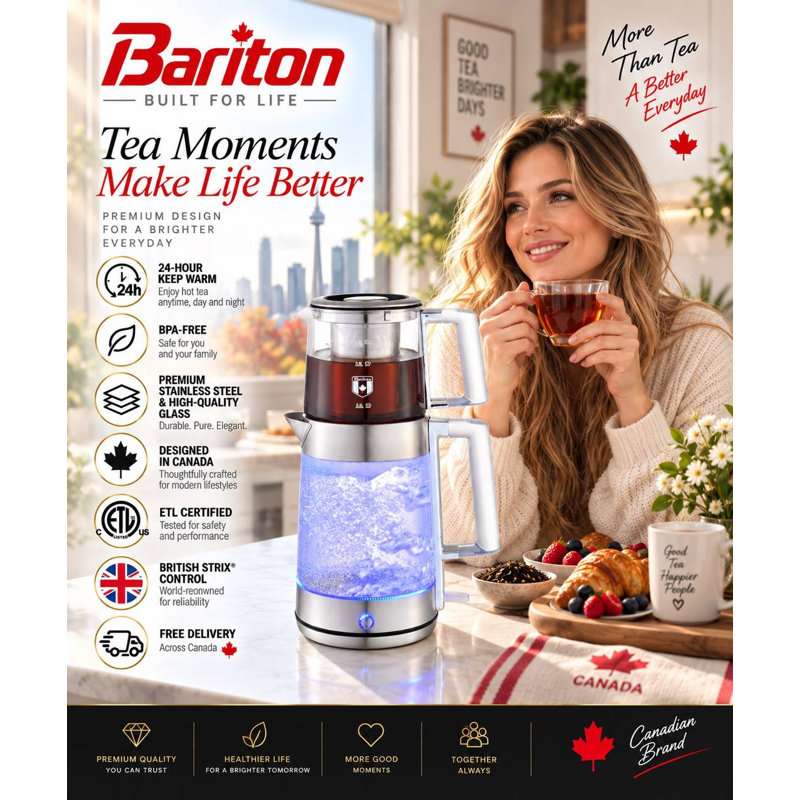 Bariton Electric Tea Maker Model BTM-1882GS