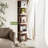 Nut-Brown Modern Solid wood rotating bookshelf