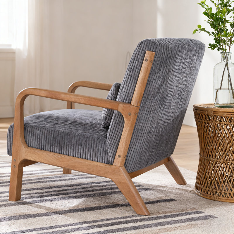 Chaise longue en bois, Gris, Naturel