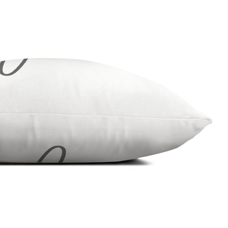 Outdoor Reversible Throw Pillow, White/Gray