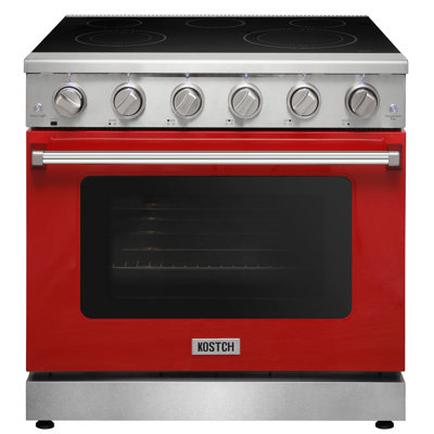 Cuisinière électrique autoportante à convection de 36 po 6 pieds cubes Kostch