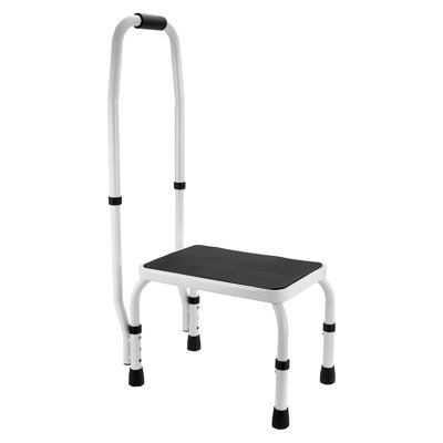 Escabeau à hauteur réglable avec poignée - Escabeau en acier robuste, plateforme portable antidérapante pour adultes et tout-petits