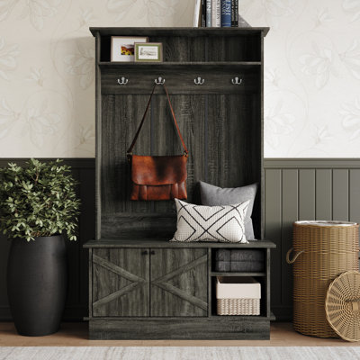 Hall Tree with Storage Cabinet
