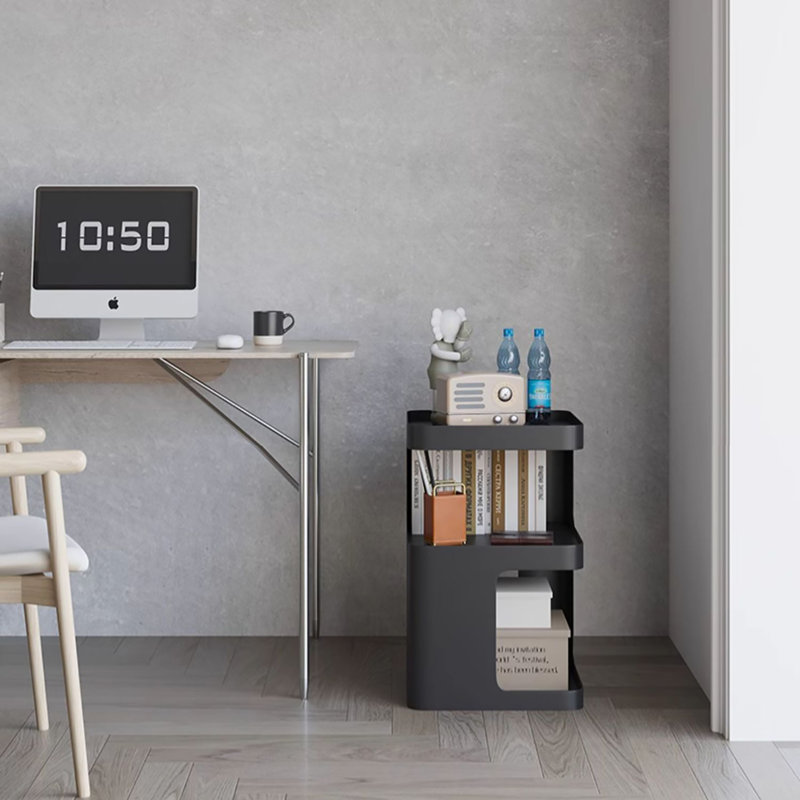 Modern Nightstand Side Table End Table, Black