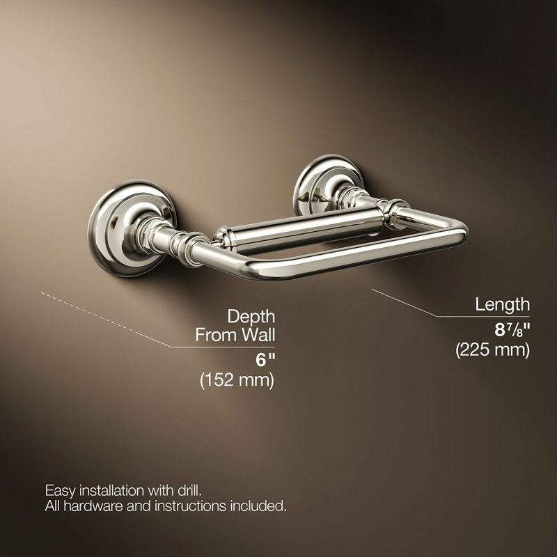 Artifacts® Pivoting Toilet Tissue Holder, Vibrant Polished Nickel