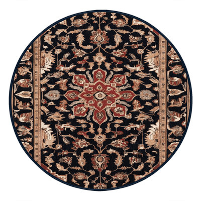 Machine Washable Persian Purple Area Rug