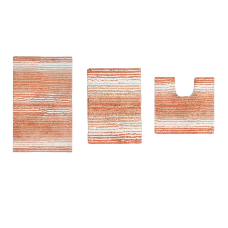 Sewell Bath Rug Set, Coral