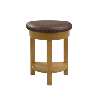 4 Piece Bar Table Set with3 PU Upholstered Bar Stools, Breakfast Table with 3 Padded Stools Solid Wood Counter Height Dining Table Set for Living Room