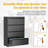 35.43"W 4 Drawer Metal Lateral File Cabinet with Lock for Home Office - A4/Letter/Legal Size-384984551