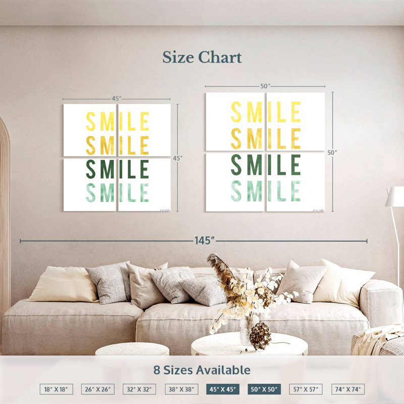 Tergel Smile Smile, H 45 po x l 45 po