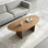 Table d'appoint style Mid-Century moderne avec pieds en bois