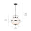 Luminaire suspendu 2 lumières avec verre opale Seagrove-70048061
