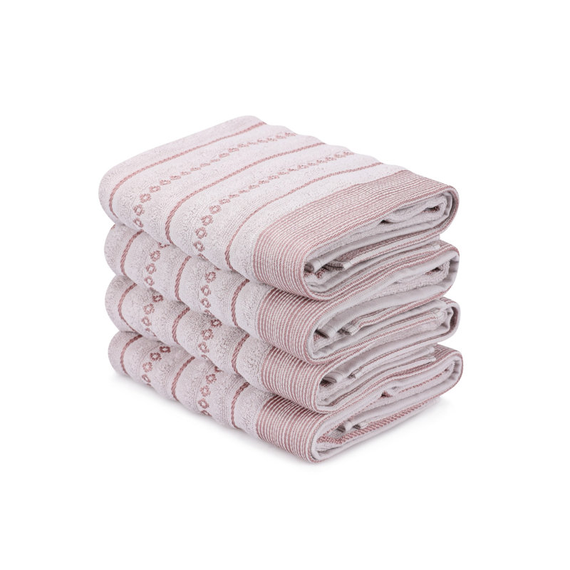 Ensemble de 4 serviettes de bain 100% coton
