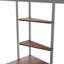 Lit mezzanine simple en métal avec 2 tablettes et un bureau
