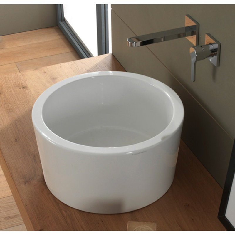 Lavabo de salle de bain vasque rectangulaire en céramique Bucket