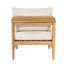 Canapé d'extérieur moderne en bois d'acacia 4 personnes avec coussins pour le jardin, le balcon et la cour Orra