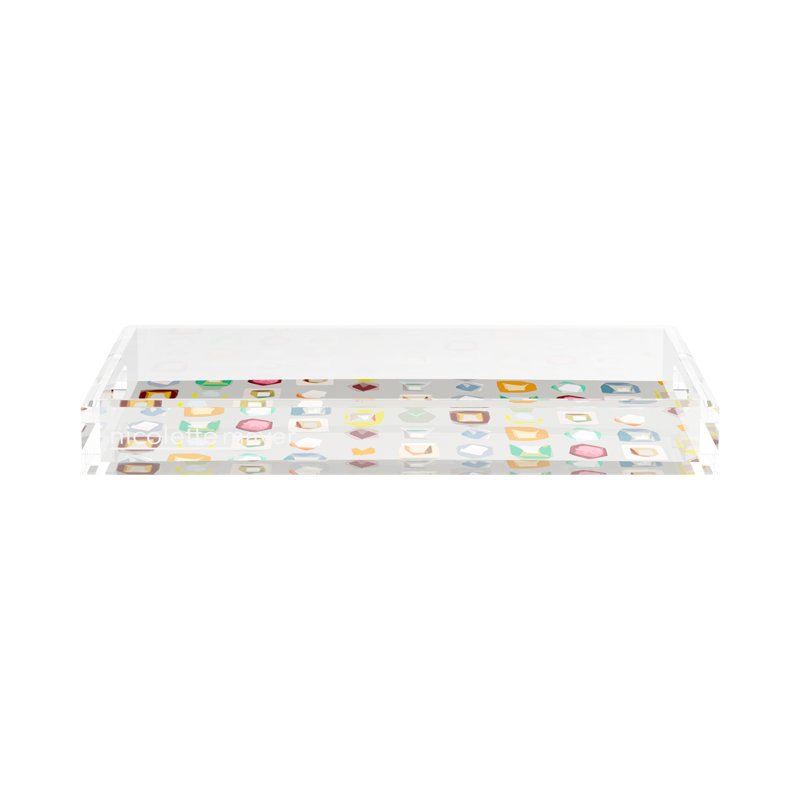 Colourpop Andre Acrylic Rectangle Decorative Tray, 17"W x 10.5"D x 2"H