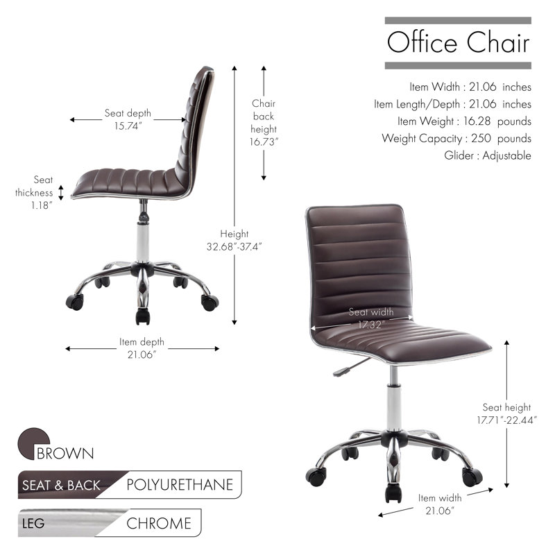 Chaise de bureau Higuchi, Brun
