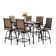 Alyne 6 - Person Metal Patio Dining Set with Rectangular Table