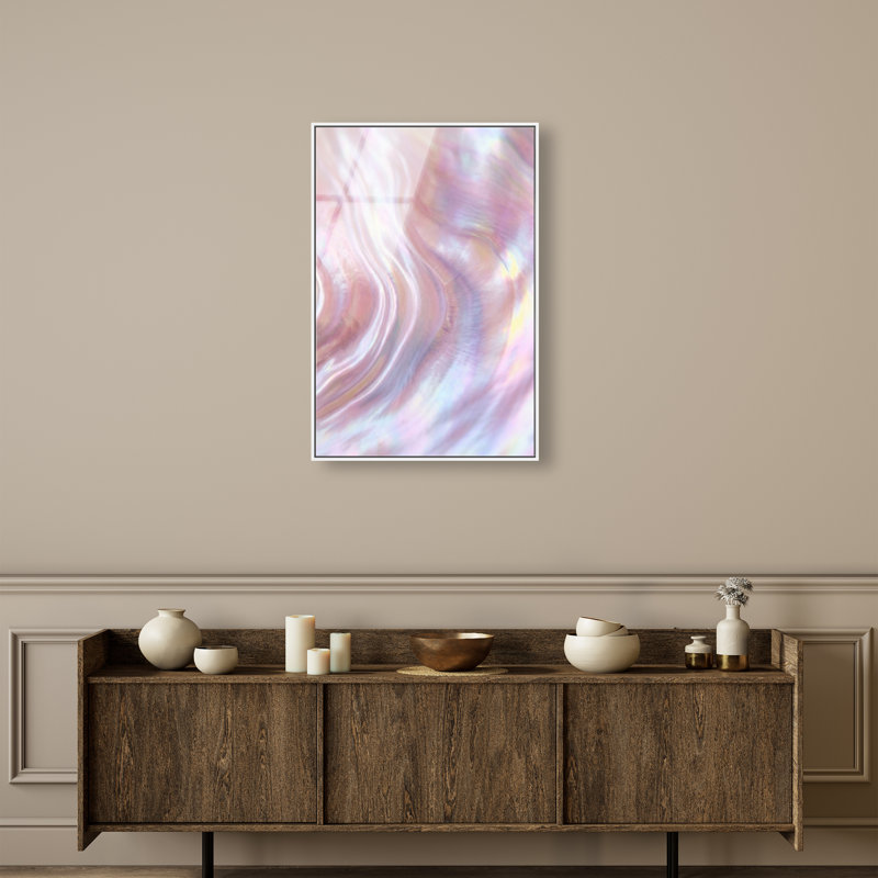 Iridescent Wave Print by Oliver Gal, 16"H x 11"W, White Floater Frame