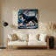 Chiens, art mural bleu Schnauzer géant-452550880