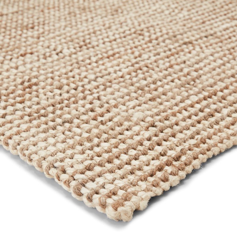 Cayman Jute / Sisal Area Rug in White/Brown/Tan, Rectangle 5' x 8'