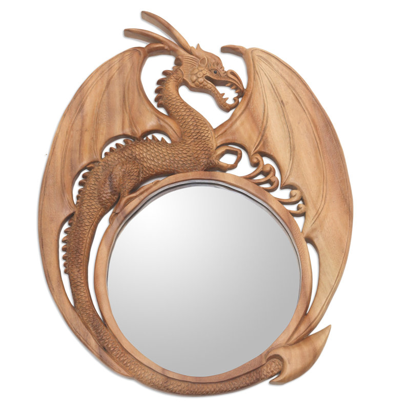 Barrister Wood Flat Wall Mirror