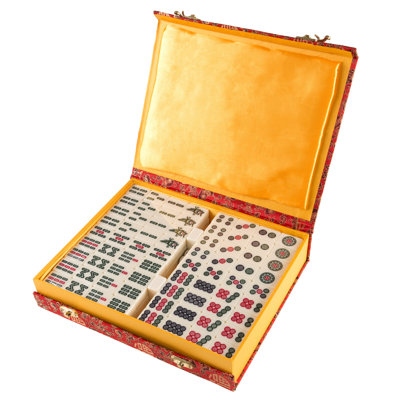 Hey! Play! Chinese Mahjong Set - Traditional Mahjong Tile Game with Tiles and Dice for Adults and Kids