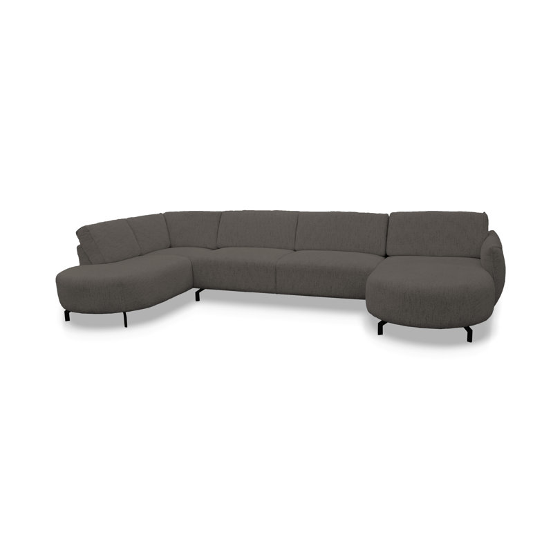 5 Seater Corner Sofa , Left Hand Facing, Brown