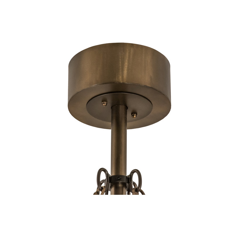 Manville 11 - Light Glass Dimmable Drum Chandelier