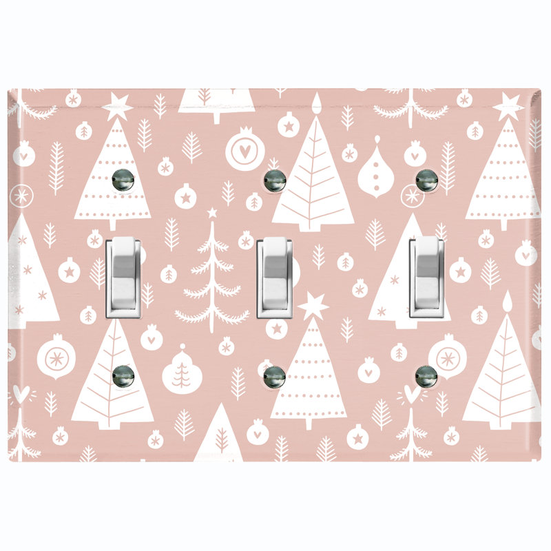 Patterned 3 - Gang Toggle Light Switch Standard Wall Plate
