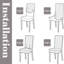 Housses de chaise de salle à manger, imperméables, extensibles, housses de chaise Parsons, ensemble de 6-882499830