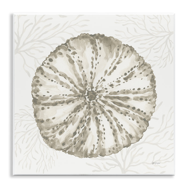Art mural, ours de mer et corail neutre, design par Yvette St. Amant