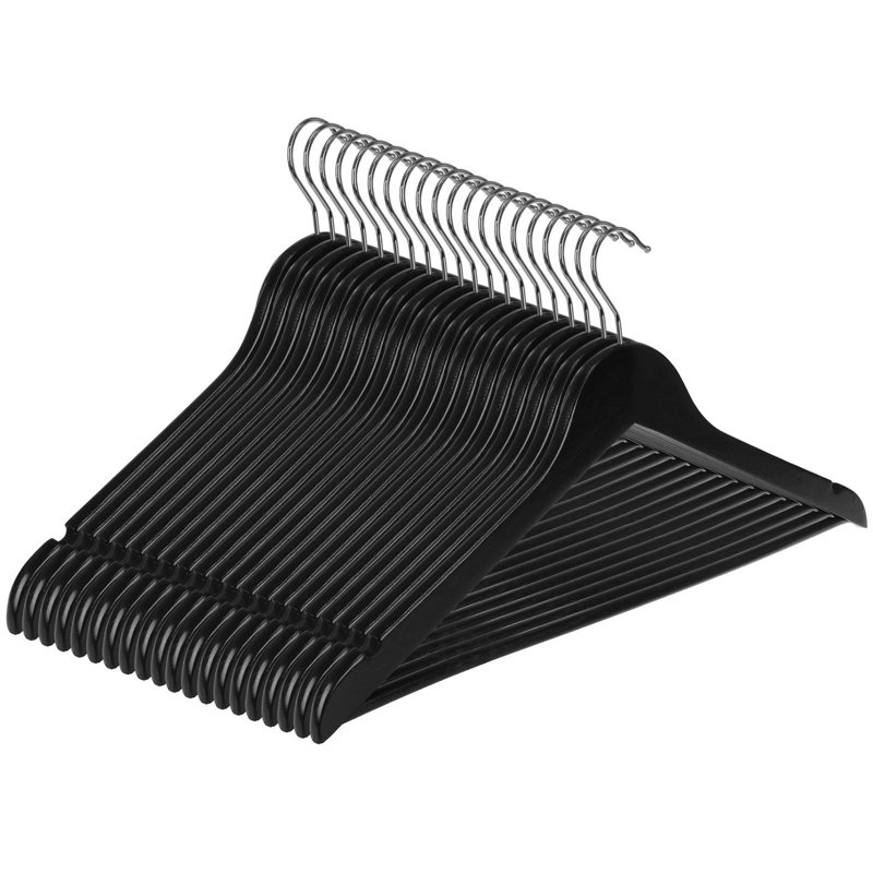 Yerkes Wood Standard Hanger for Dress/Shirt/Sweater, Black
