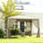 9.6' X 11.6' Deck Gazebo, Cream White 2 Roof Canopy, For Garden, Lawn, Backyard, -Blocking, Mesh Netting, Effortless Assembly Outdoor Canopy With Roof. For Deck. , Protection, Quick Assembly, Top