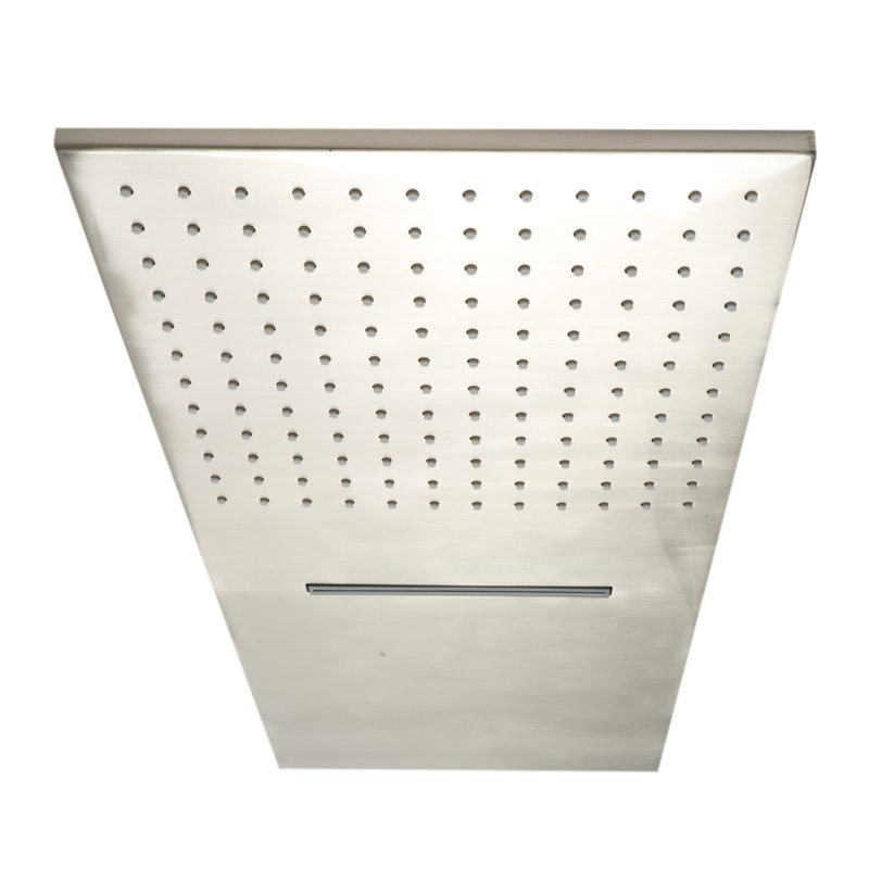 Rain Fixed Shower Head 1.8 GPM GPM, Brushed Nickel