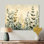 «Neutral Herb Horizon I», décoration murale en toile botanique beige
