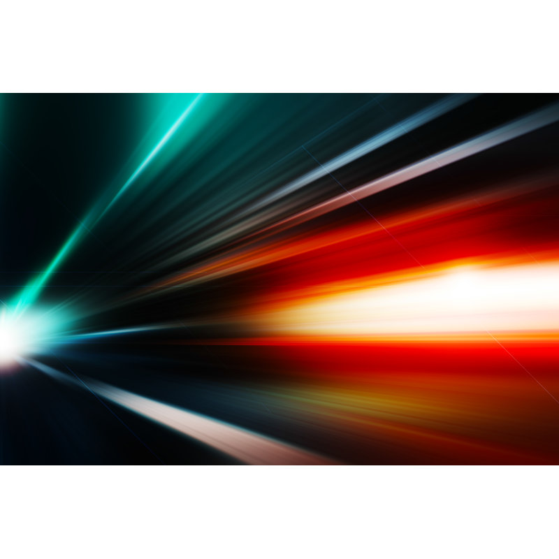 Rays Of Colorful Light - Wrapped Canvas Print, 30cm H x 46cm W x 3.8cm D