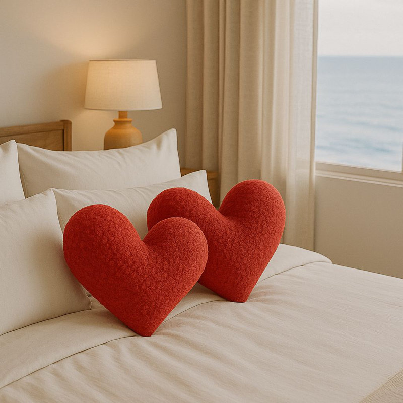 Coussin rouge de qualité supérieure, 15,0 x 13,0 x 3,5 po | 100% polyester avec rembourrage en silicone doux | Lavable à la machine à 68 ° F | Parfait pour la décoration intérieure, support confortable pour chaises et canapés, élégant et facile d'entretien